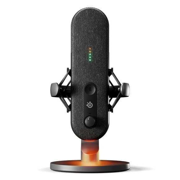 SteelSeries Alias USB Mic for PC — 3x Bigger Capsule for Gaming, Streaming and Podcasting — Sonar for Streamers Audio Software &