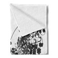 thumbnail image 2 of Butterfly Soft Flannel Fleece Throw Blanket, Abstract Insect Graphic with Leafy Wings in Monochromatic Design Print, Cozy Plush for Indoor and Outdoor Use, 70" x 90", Grey and Pale Grey, by Ambesonne, 2 of 5