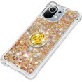 thumbnail image 6 of for Xiaomi Mi 11 5G Case, Creativity Clear Quicksand Glitter Flowing Liquid Floating Soft TPU Case w/Stand Bling Diamond Sparkle Phone Cover for Xiaomi Mi 11  Colorful Gold, 6 of 14