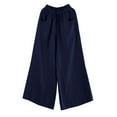 thumbnail image 4 of ASFGIMUJ Spring And Summer Literary Cotton And Women's Pants Loose Large Size Wide Leg Pants High Waist Mopping Pants Straight Length Trousers Linen Pants, 4 of 4