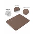thumbnail image 3 of Dish Drying Mat for Kitchen Counter Solid Color Drying Pad Absorbent Drying Mats for Countertops Sinks Draining Racks Brown Reversible Drainer Kitchen Accessories 18x24 Inch, 3 of 7
