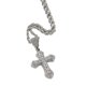 thumbnail image 1 of Trendy Zircon Necklace Jewelry con cadena de acero inoxidable para fiesta Aniversario Cóctel Regalos Niñas Colgante Altura 4.4CM , Blanco B-Blanco Fernando Collar con una cruz, 1 of 6