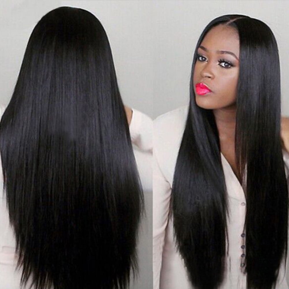 Black natural wigs best sale