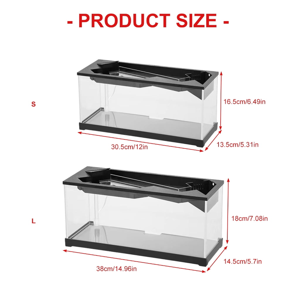 WINDLAND Modern Acrylic Aquarium Set With Oxygenation Pump Design For Compact Living Space Circulations