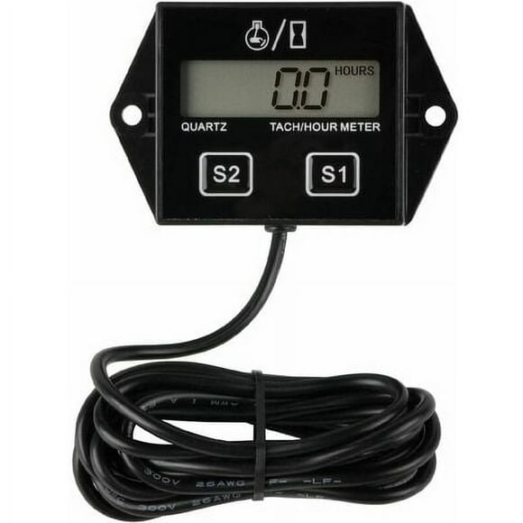 Tachymètre compteur horaire numérique, rappel d'entretien, batterie remplaçable, arrêt automatique, pour tondeuse à gazon ZTR générateur bateau tracteur ATV motoneige et équipement i0dIcWwUx