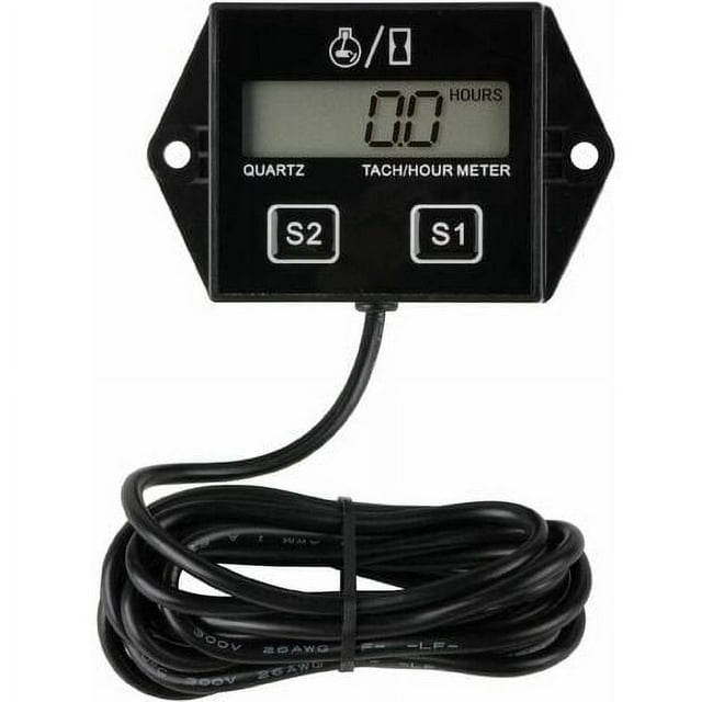 Tacómetro digital con contador de horas, recordatorio de servicio, batería reemplazable, apagado automático, para cortacésped ZTR, generador, barco, tractor, ATV, motos de nieve y equipos