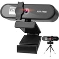 thumbnail image 1 of HUGFEGWE 1 Set Webcam USB 4K HD-Compatible with Privacy Cover, Webcam with Microphone, 360 Degree Rotation Web Cam, Video Calling Computer Camera B CJB91-133696, 1 of 8
