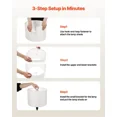 thumbnail image 5 of Medium-sized cylindrical lampshade, set of two, dimensions: 13 x 13 x 10 inches, with stand, off-white., 5 of 6