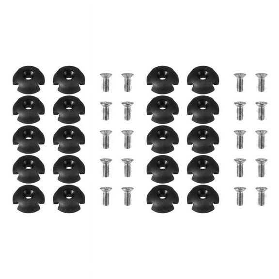 20Pcs Deck Line Guide Slotted Round Out Pull Rope Buckle Fitting Accessories for Kayak Canoe Boat