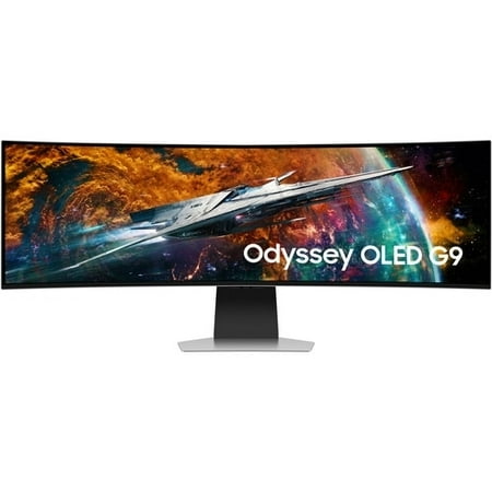 Pre-Owned Samsung Odyssey Neo G9 Odyssey OLED G9 49" (5120x1440) 240Hz 1ms Curved OLED FreeSync, Silver (Used - Like New)