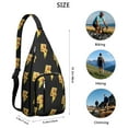 thumbnail image 2 of Delicious Pizza Sling Backpack – Retro Italian Food Design Shoulder Bag, Fashionable Water-Resistant Daypack, 2 of 4