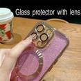 thumbnail image 3 of For Magsafe Electroplate Lens Protector Case For iPhone 15 16 11 12 13 14 Pro Max 16 Plus Wireless Charge Bumper Glitter Cover Gold For iphone 16Pro max, 3 of 6