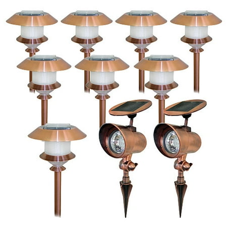 Alpan 10-Piece Chandler Outdoor Copper Solar Light Set
