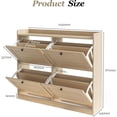 thumbnail image 3 of Roromall Shoe Storage Cabinet with 4 Flip Drawers, Narrow Shoe Cabinet for Entryway, Freestanding Hidden Shoe Rack Organizer for Hallway, Bedroom, Living Room, 3 of 7
