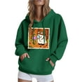 thumbnail image 2 of GaThRRgYP Fashion forward Women's Autumn Hoodie,Women's Fashion Sportswear Hooded 2025 and Winter Clothing Long Sleeved Hooded Sweatshirt Sweatshirt Green L, 2 of 6
