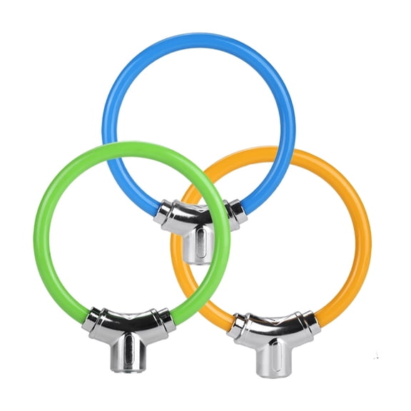 3 Pack Bicycle Lock,Small Portable Ring Safety Bike Cable Alloy Lock for MTB,Road Bike,Scooter,Ebike Cycling