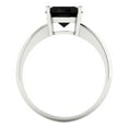 thumbnail image 4 of 2.5ct oval cut black natural onyx 18k white gold Bridal Wedding Engagement Promise Anniversary Ring for Women size 3.75, 4 of 7