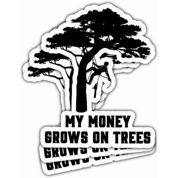 3 Pcs My Money Grows On Trees Stickers Funny Arborist Climber Logger Clearance Trimmer Lumberjack Chainsaw My Money Grow On Tree Stickers Laptop Bottle Phone Car Helmet Hard Hat Funny Gifts 3"x3"