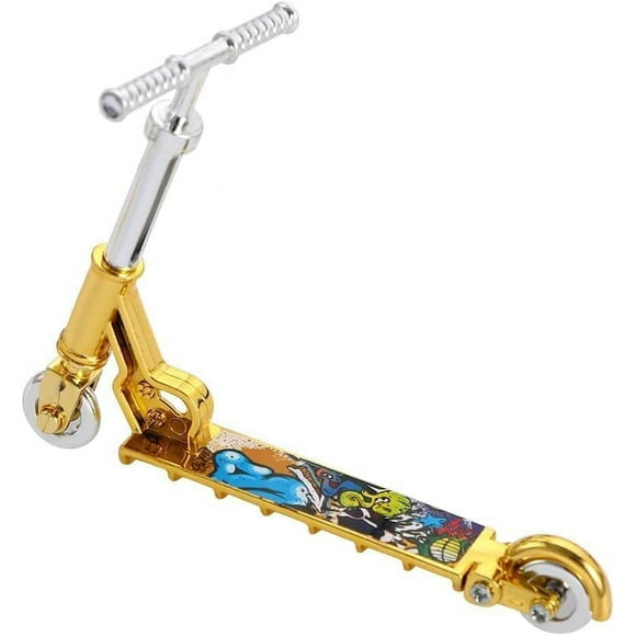 FYBTOF Gold Mini Two Wheel Toys Tiny Fingerboard Scooters,Mini Finger Skateboards Toy,Finger Scooter Fingertip Movement Skateboard for Finger Training Play Vehicles Finger Boards and Finger Bikes-3021