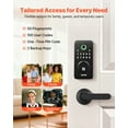 thumbnail image 2 of VEVOR Fingerprint Door Lock Set, Electronic Biometric Deadbolt Keyless Entry Door Lock with Handle, Pioneering Easy-Grip Design, Auto Locking, One-Time Code, Anti-Peeking Password, Matte Black, 2 of 9