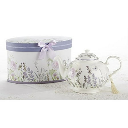 Keepsake Boxes Give Animal delton products porcelain tea pot, lavender and rose pattern, arrives in matching keepsake box ()