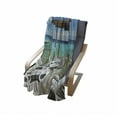 thumbnail image 4 of Travel Soft Flannel Fleece Throw Blanket, Beach Sunbeds Ocean Sea Scenery with Wooden Seem Pier Image Print, Cozy Plush for Indoor and Outdoor Use, 50" x 60", Pale Brown White, by Ambesonne, 4 of 6