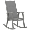 thumbnail image 1 of vidaXL Rocking Chair with Cushions Grey Solid Acacia Wood, 1 of 5