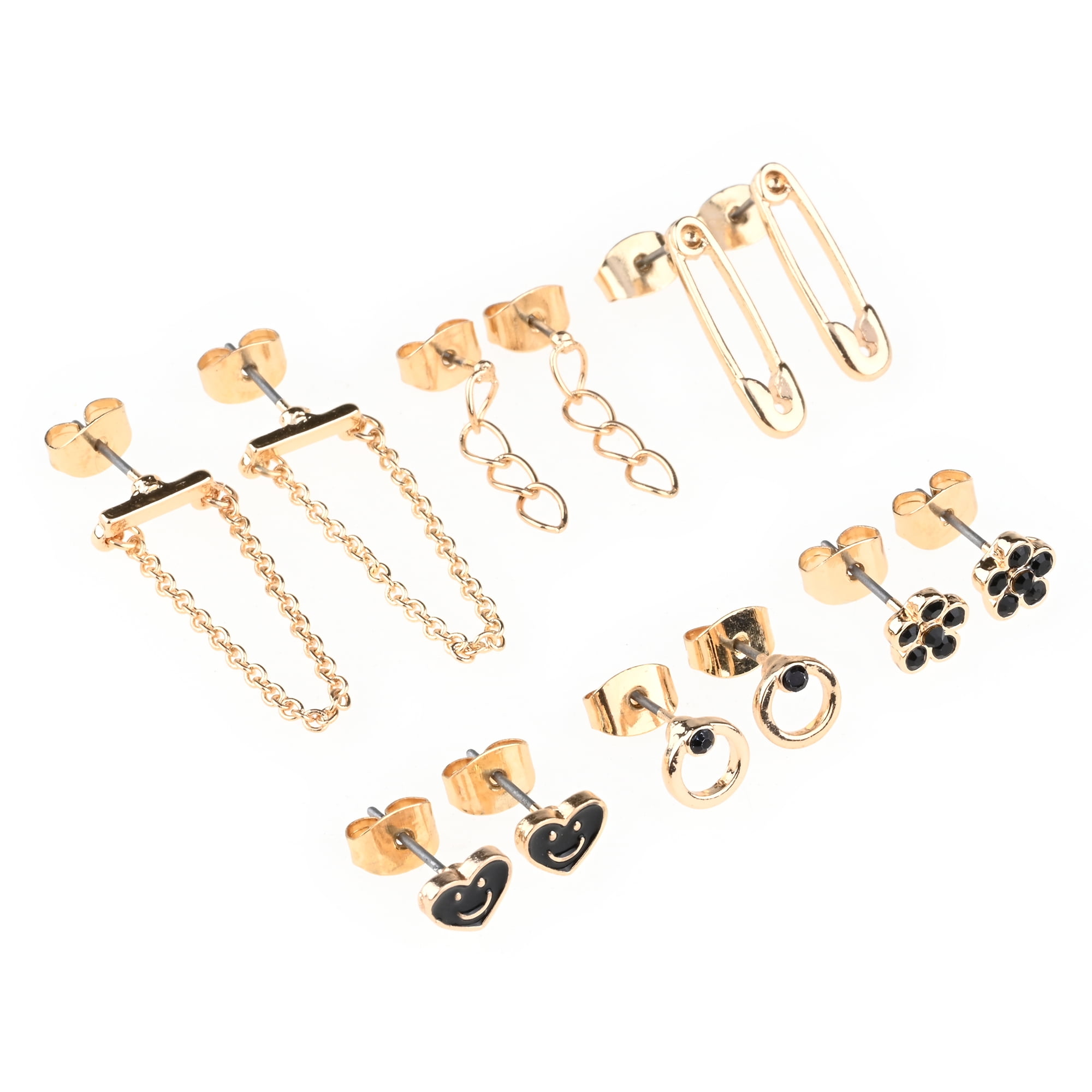 全新 Claire set tops AM1335 Claire's - Brandclub - Girls Teen Black, Turquoise And Gold