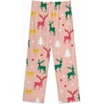 thumbnail image 5 of Top-kevin Christmas Deer Trees Bows Women's Long-Sleeve Shirt And Full-Length Bottom Pajama Set, 5 of 12