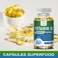 thumbnail image 6 of Vitamin B Complex Capsule (B12, B1, B2, B3, B5, B6, B7, B9, Folic Acid & Biotin), Reduce Stress & Supports Energy, Immune & Nervous System Support, 120 CT, 6 of 6