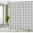 thumbnail image 5 of Ambesonne Geometric Shower Curtain, Nested Concentric Squares, 69"Wx70"L, Grey and White, 5 of 5