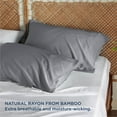 thumbnail image 5 of Dr Pillow BK4836 20 x 30 in. Luxury Bamboo Cooling Queen Size Pillowcase, Gray - Set of 4, 5 of 5