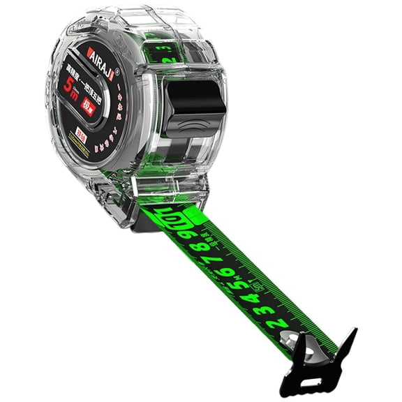 Tape Measure, Fluorescent Precision Measuring Tape, Double Sided Tape Measure, Retractable Double Sided Graduated Tape Measure, Heavy Duty Tape Measure Dual Sided Transparent Case Measuring Tape