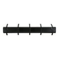 thumbnail image 6 of Kate and Laurel Rossmore Farmhouse 5-Hook Wall Hanging Coat Rack, Black, 6 of 6