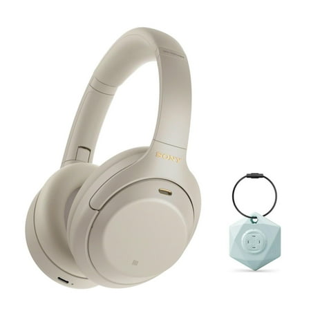 Sony WH-1000XM4 Wireless Noise Canceling Headphones (Silver) Bundle with Finder