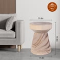 thumbnail image 2 of Wooden side table, wooden stump side table, natural paulownia round coffee table, wooden stump stool, natural paulownia hand-carved, suitable for living room, bedroom, garden, terrace, 2 of 7