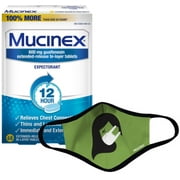 Mucinex 12 Hr Chest Congestion Expectorant Tablets 68ct and Mask Bundle