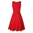 thumbnail image 5 of Vedolay Summer Dresses for Women's Ruffle Oversize Casual Midi Dresses with Pockets,Red L, 5 of 5