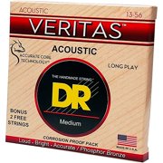 سلاسل Dr Vta-13 سلسلة الغيتار الصوتي البرونزي الفوسفور البرونزي ، 13-56 ، متوسطة