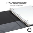 thumbnail image 4 of Samsill Economy 1" Round Ring Binder, Black, Customizable, 12 Pack, 4 of 6