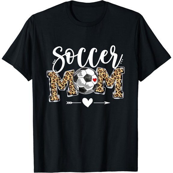 Soccer Mom Leopard Funny Soccer Mom Shirt Mother'S Day T-Shirt BLACK Unisex S-5XL Hot Trending Shirt, Vintage Birthday Gift