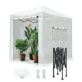 thumbnail image 5 of Quictent 8x6 FT Pop-Up Greenhouse Instant Walk-in Green House, Portable Greenhouse for Outdoors, Hot House Gardening Canopy Plants Shed, White, 5 of 9