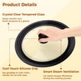 thumbnail image 2 of Universal Pan Lid for Pots Pans and Skillets, 2 Pack Pan Cover fit 7", 8", 9" & 10", 11", 12" Diameter Cookware, Silicone Replacement Pan Lid Pot Lids for Frying Pans, Cast Iron, Tempered Glass Lid, 2 of 7