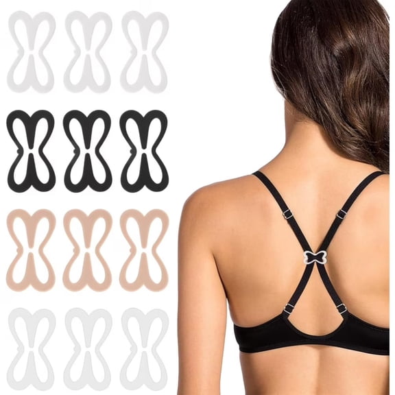 8PCS Bra Strap Holder Clips for Racerback, Bra Strap Clips Anti-Slip Buckles Conceal Strap