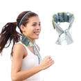 thumbnail image 5 of Yvsxxv Cooling Bandana, Water Absorbent Neck Wrap, Unisex Summer Outdoor Accessory, Green+Grey, 1 Pc, 5 of 7