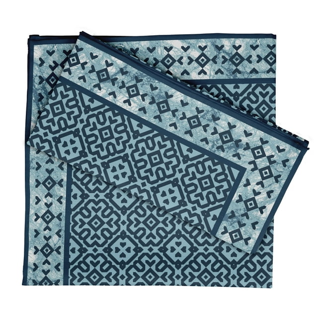 Vargottam Luxury Collection Dinner Table Linen Dcor Cotton Napkin Printed Fabric Reusable Napkins Set Of 6, 20 X 20 - Asian Batik Block