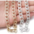 thumbnail image 3 of Heyjieyu 15 Feet Aluminum Flat Curb Chains Silver Plated Twisted Miami Cuban Link Chain Chunky Chain Handbag Chain with Spool for Necklace Jewelry Making 15x10mm, Chain-NK-S-15MM, 3 of 6