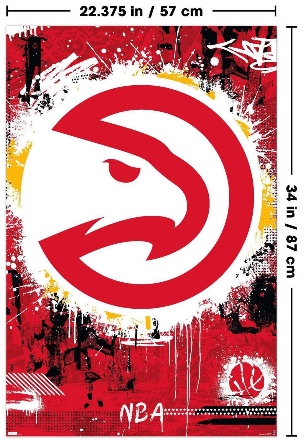 NBA Atlanta Hawks - Maximalist Logo 23 Wall Poster, 22.375" x 34"