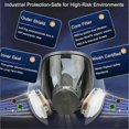 thumbnail image 5 of Reusable Full Face Respirator Mask,6800 GasMask with Filters 6001&2091, Bayonet Connection, Silicone Face Seal, 5 of 5