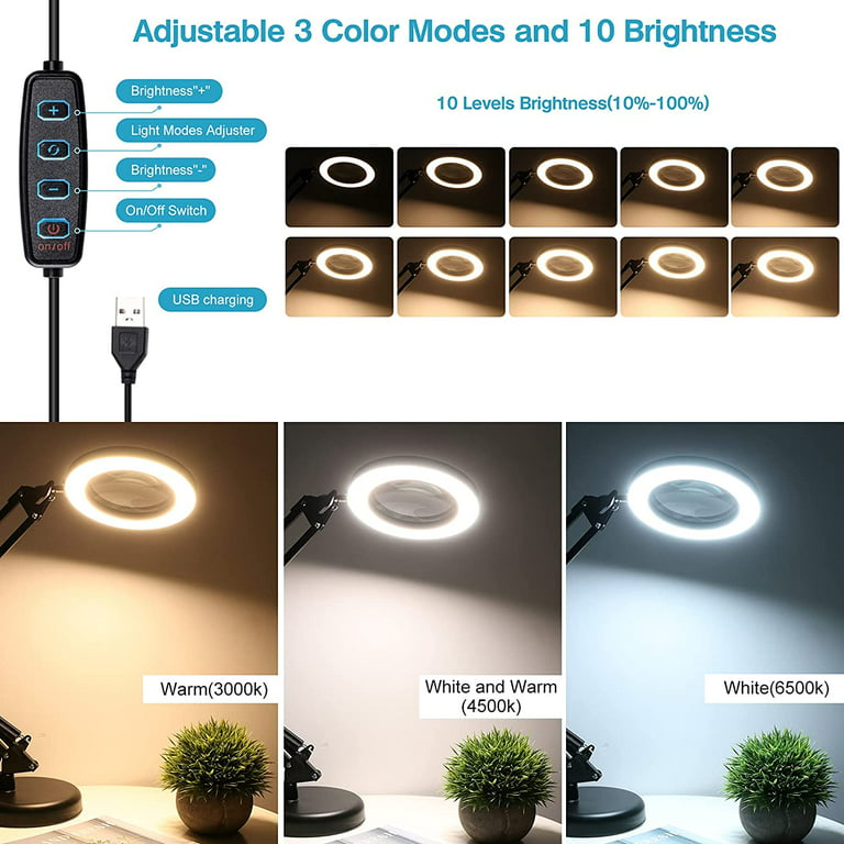8x LED Adjustable Lamp Stand Magnifying Light For Skincare, Tattoo,  Manicure, Beauty Spa, And Makeup Warm/White Lighting From Hanleygwen,  $503.35